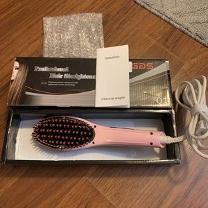 Professional hair straightening brush